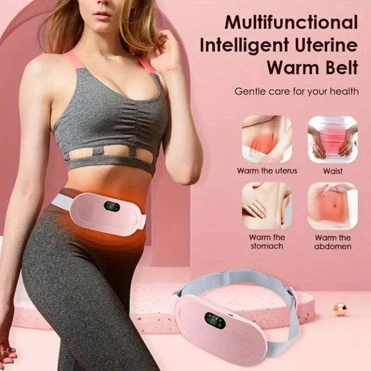 Period Cramp Relief Belt and Massager – Soothing Heat and Vibration Therapy
