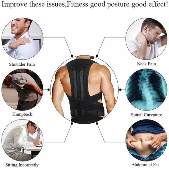 Adjustable Posture Corrector Belt For Men And Women, For Back Support